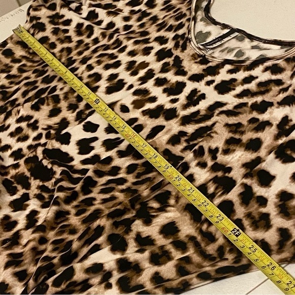 Woman’s Yahada Cheetah Print Gathered Front LagenLook Size S Made USA - Picture 7 of 8